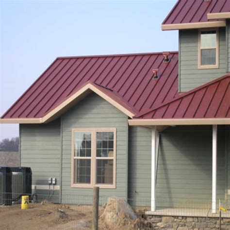 red green and corrugated metal houses|red metal roof colors.